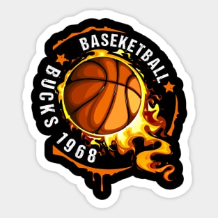 Graphic Basketball Name Bucks Classic Styles Sticker